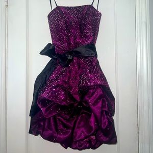 XS Purple glitter party dress